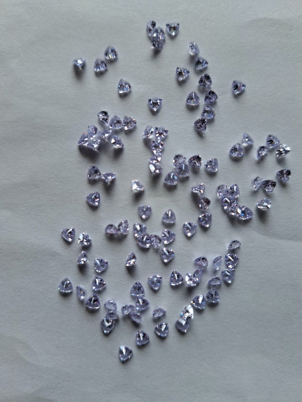 Cubic Zirconia Amethyst Lilac Trillion 3mm (5pc)