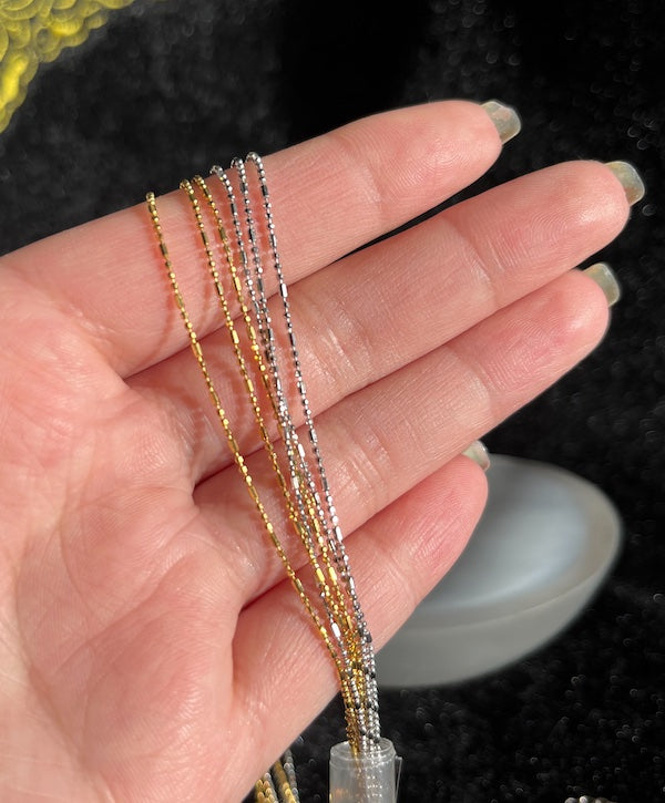 Chain, Bar and Ball link, Sterling Silver, 1mm thickness, 18"