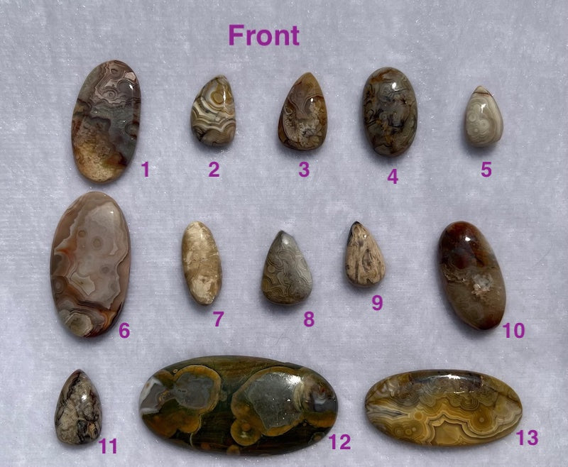 Crazy Lace Agate & Ocean Jasper Cabochons