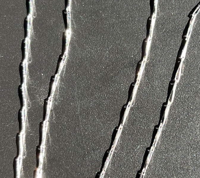 Bamboo link Sterling Silver chains, 1mm thickness, 18"