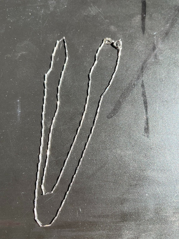 Bamboo link Sterling Silver chains, 1mm thickness, 18"