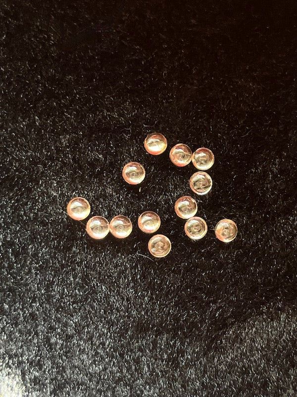 Cubic Zirconia Champagne Round Cabochons, dome with flat back - Various Sizes (5pc)