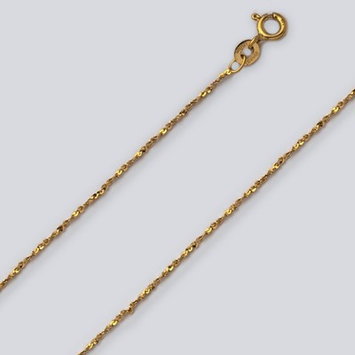 Gold Plated Sterling Silver Twist Serpentine Chain 16" or 20"