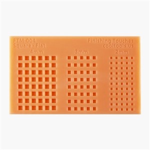 Mold - Flat Square Shaped Finishing Touches embellishment mold2, 3, & 4 mm