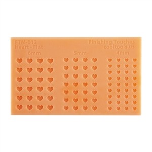 Mold - Flat Heart Shape Finishing Touches embellishment,, 4, 5 & 6 mm sizes