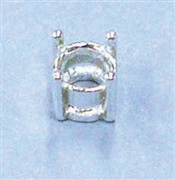 Prong Setting  Fine Silver Round 4 mm ea