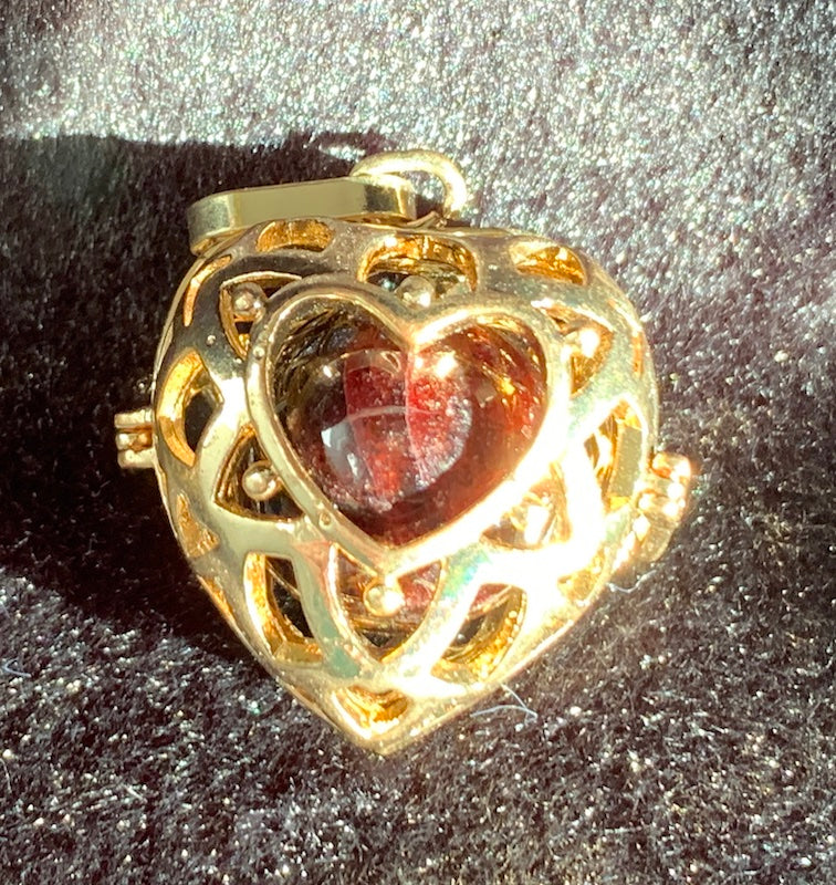 Caged Pendant/Charm, change your sphere & gem. 8 styles in different colours.