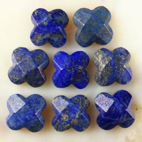 Lapis Lazuli clover cabochons. each