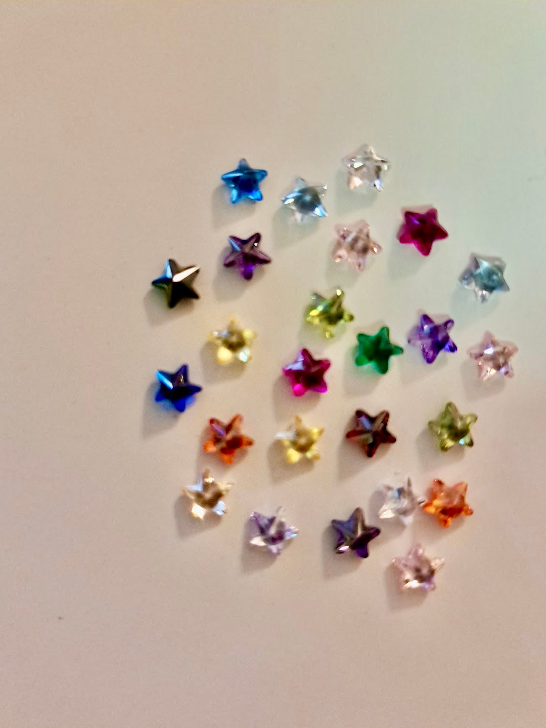Star Gem 5mm Mixed Colours, cubic zirconia, lab sapphires and lab rubies(25+pc)