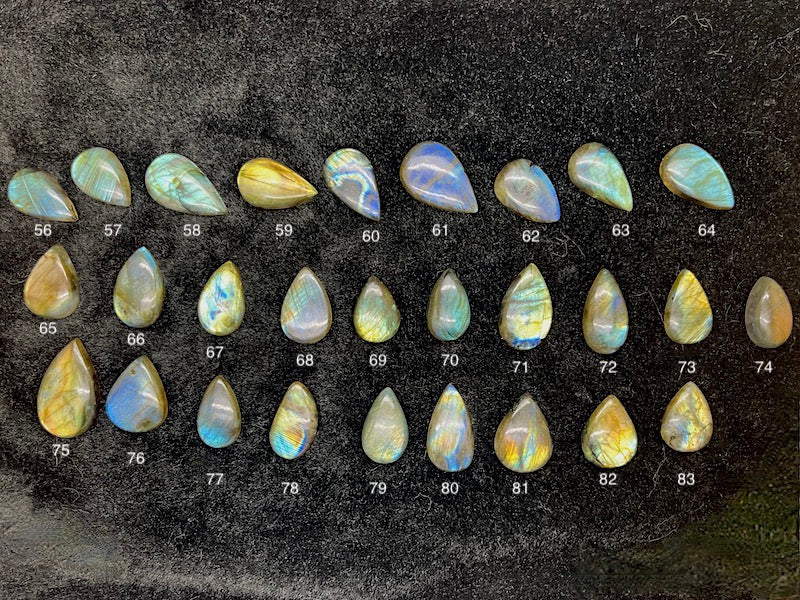 Labradorite Cabochons - More Drops