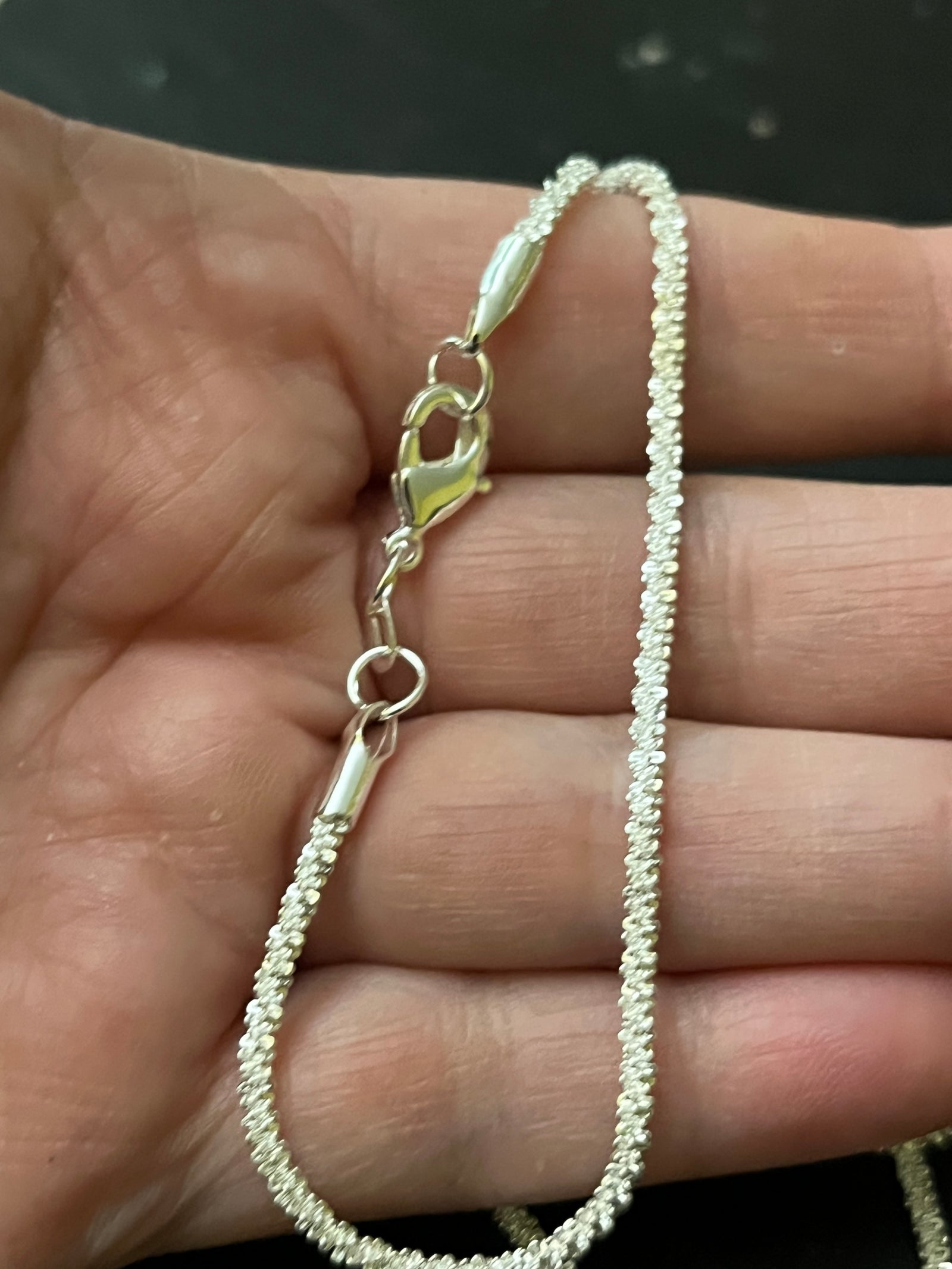 Snake Chain, diamond cut, Silver Plated chain 18", 20" and 24"