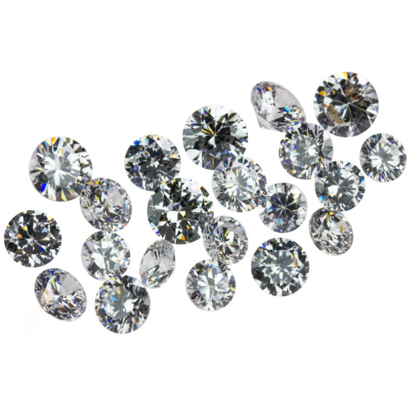 Cubic Zirconia White Round - Various Sizes