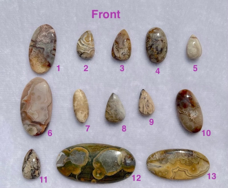 Crazy Lace Agate & Ocean Jasper Cabochons