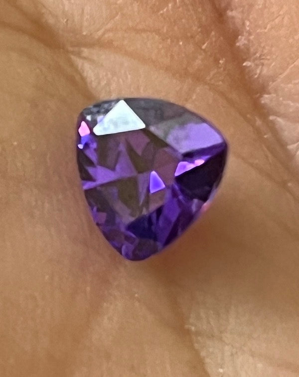 Cubic Zirconia Purple Violet Trillion 7mm (1pc)