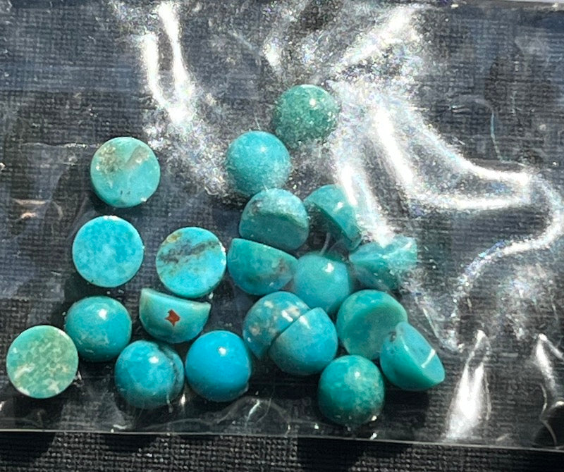 Turquoise (Natural) Cabochon Round 4mm (1pc)