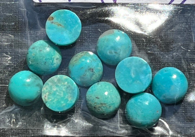 Turquoise (Natural) Cabochon Round 6mm (1pc)