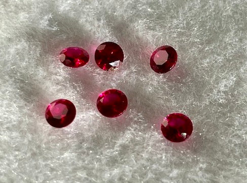 Ruby Round Lab Created Gem 5mm (5pc)