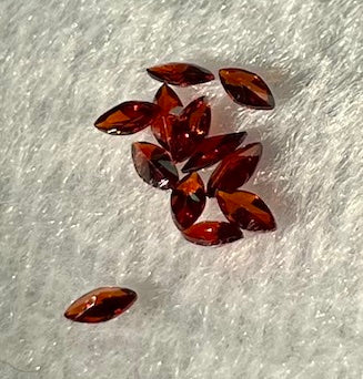 Cubic Zirconia Garnet Red Marquise Gem - Various Sizes