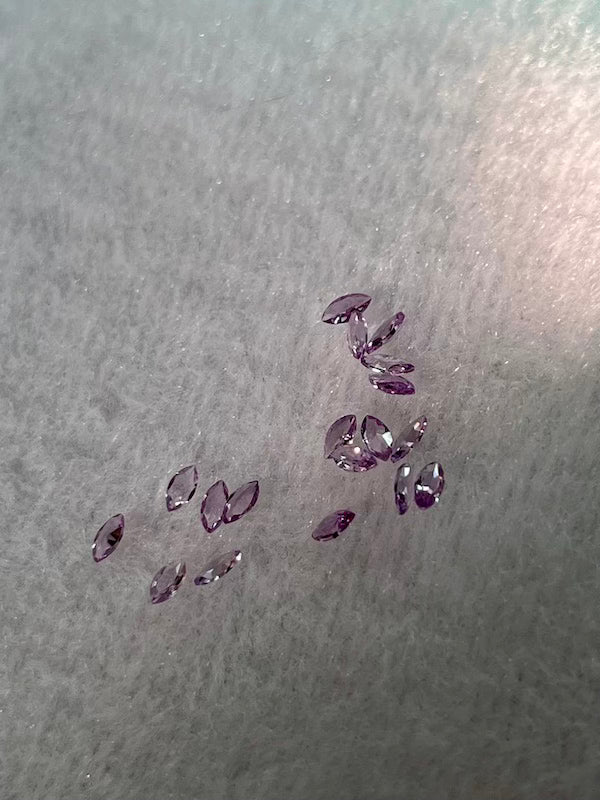 Cubic Zirconia Faceted Purple Lavender Marquise 2x4mm (10pc) & 3x6mm (5pc)