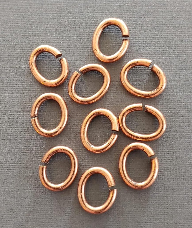 Jump Ring, Copper, oval 7x6mm 16 g. 100 pieces