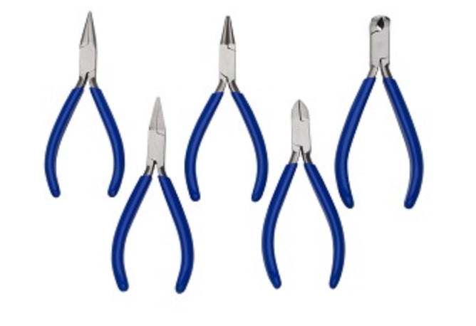 Plier Set of 5, rubber handles