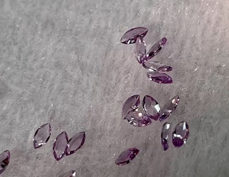 Cubic Zirconia Faceted Purple Lavender Marquise 2x4mm (10pc) &amp; 3x6mm (5pc)