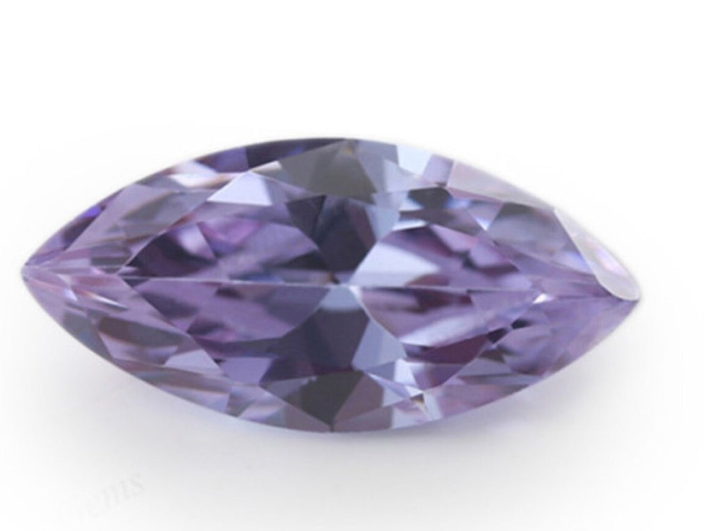 Cubic Zirconia Amethyst Purple Marquise 5x10mm (1pc)