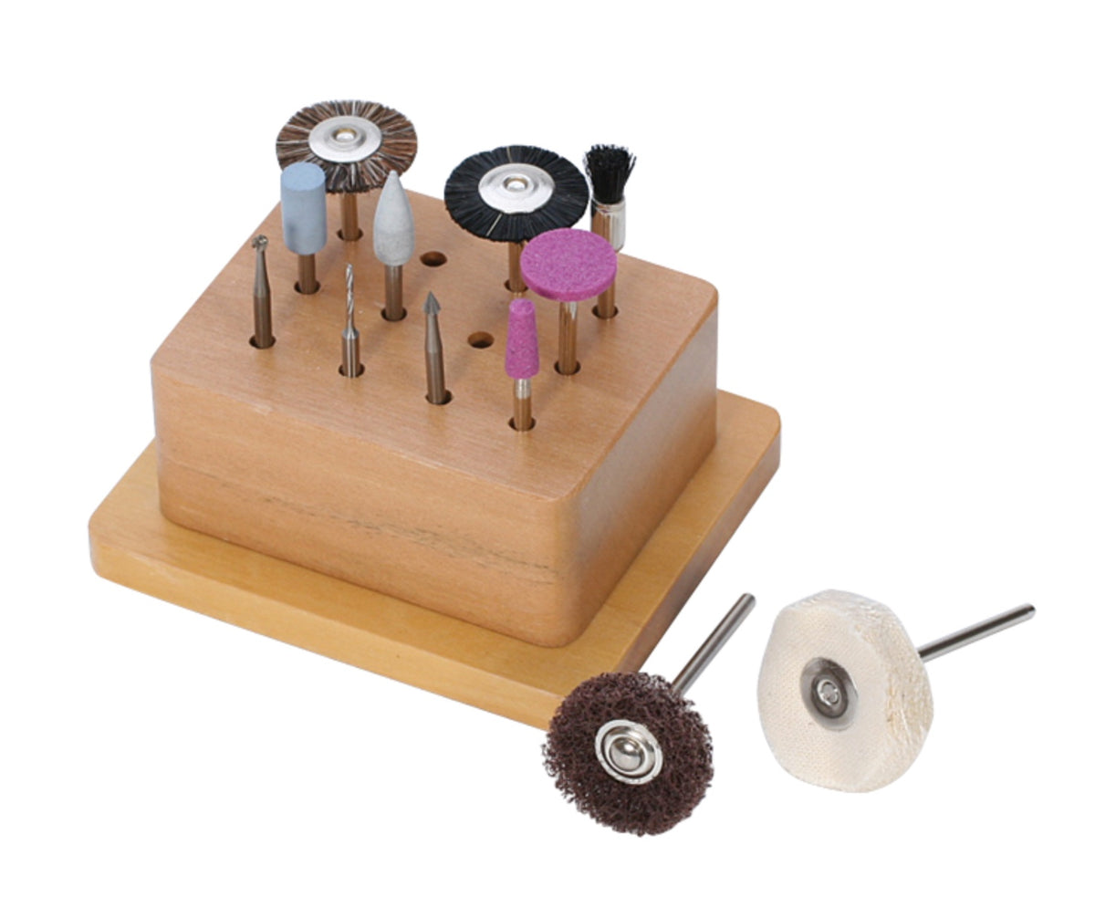 Precious metal clay finishing tool kit, for Rotary tool