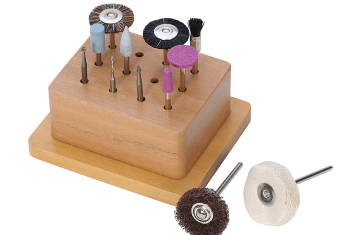 Precious metal clay finishing tool kit, for Rotary tool