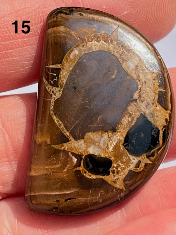Septarian Cabochons with amazing patterns and crystal veins