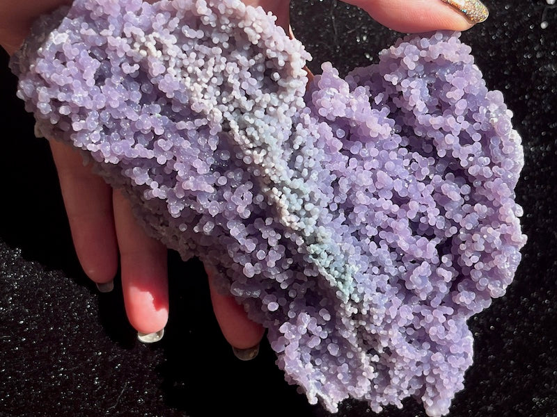 Large 550 gram or 1 pound grape agate cluster