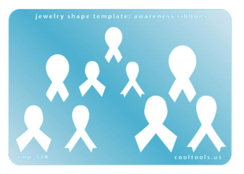 Jewelry Template Awareness Ribbions, 9 different ribbons