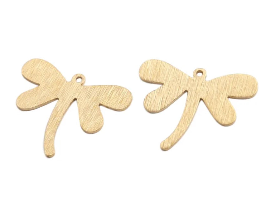Brass Blank Dragon Fly for Powder Coating or Jewelry making, 4 pack