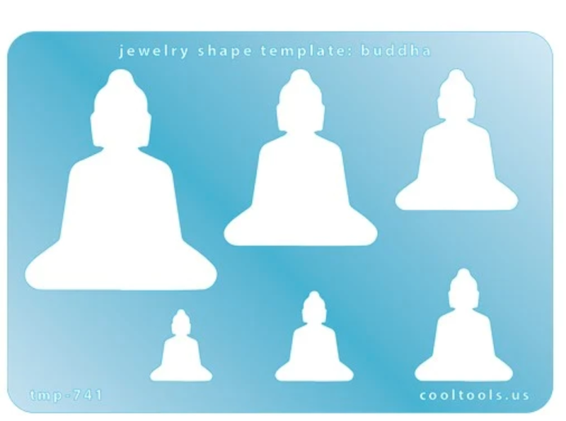 Jewelry Template Buddha,  stencil , 6 different cutouts