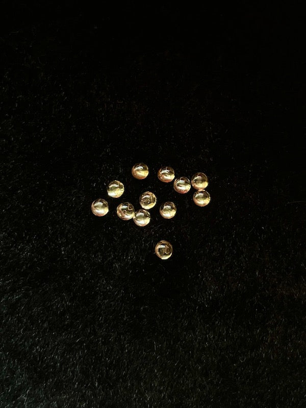 Cubic Zirconia Champagne Round Cabochons, dome with flat back - Various Sizes (5pc)