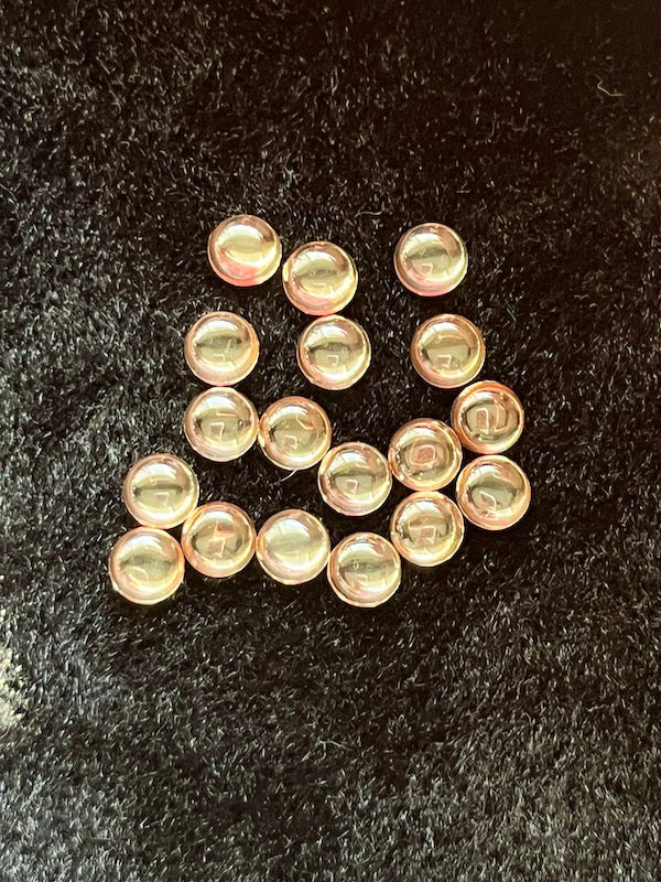 Cubic Zirconia Champagne Round Cabochons, dome with flat back - Various Sizes (5pc)