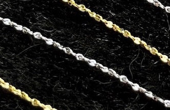 Tinsel or Nugget Chain, Sterling Silver & Gold Plated on SS, 1mm thickness,  18"