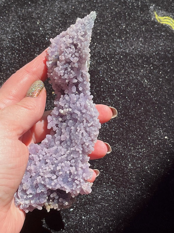 Interesting shape on this grape agate cluster