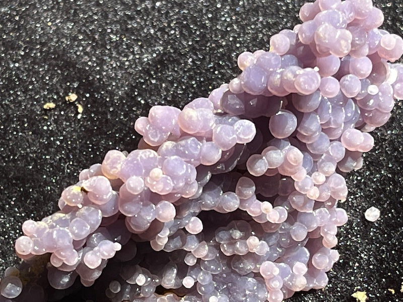side angle of the 172 gram grape agate specimen