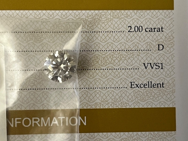 Moissanite, in 1/2 carat, full carat and 2 carats. Diamond Replacement