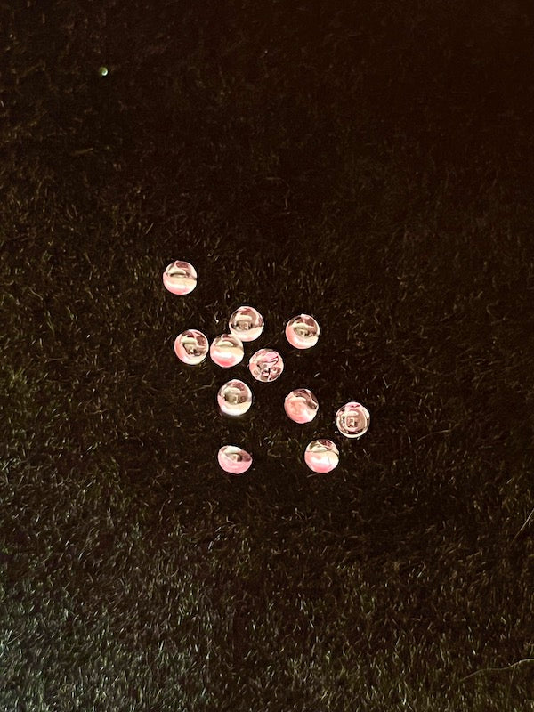 Cubic Zirconia Pink Round Cabochons, dome with flat back - Various Sizes (5pc)