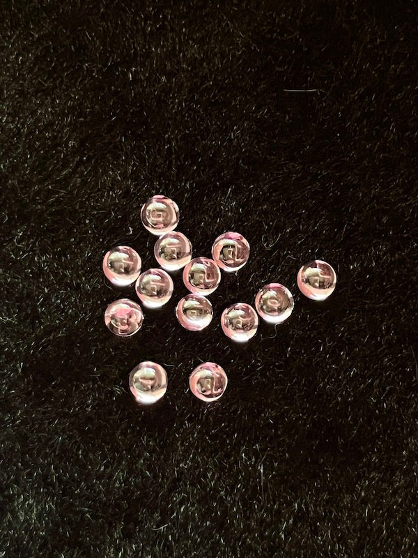 Cubic Zirconia Pink Round Cabochons, dome with flat back - Various Sizes (5pc)