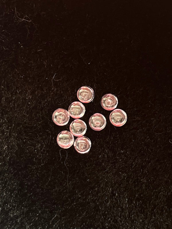 Cubic Zirconia Pink Round Cabochons, dome with flat back - Various Sizes (5pc)