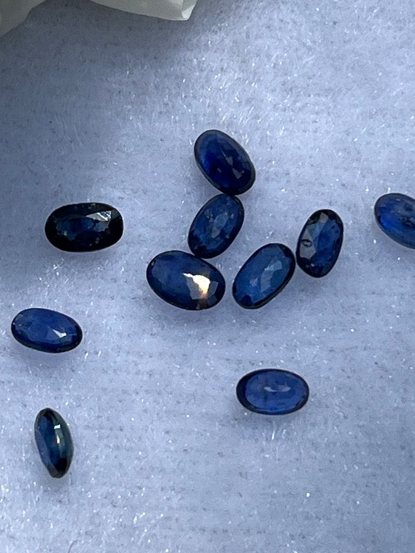 Sapphire (Natural) Blue Oval  5x3mm, faceted each