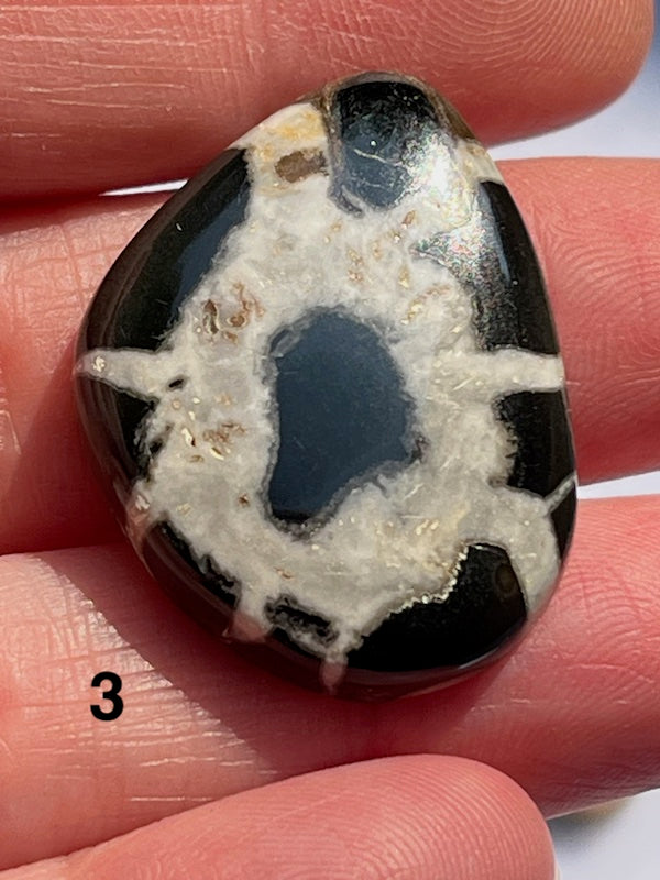 Septarian Cabochons with amazing patterns and crystal veins