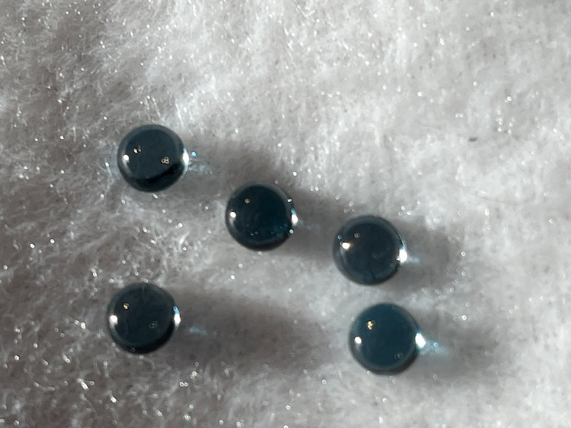 Topaz London Blue A Quality, domed Round cabochons, 4 & 5mm