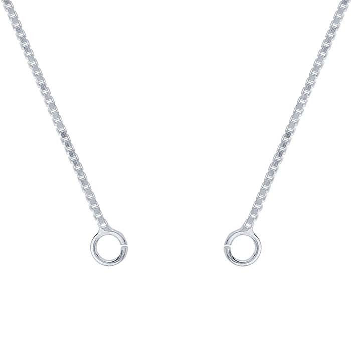 Box Chain Sterling Silver Open Ended 1mm 18"