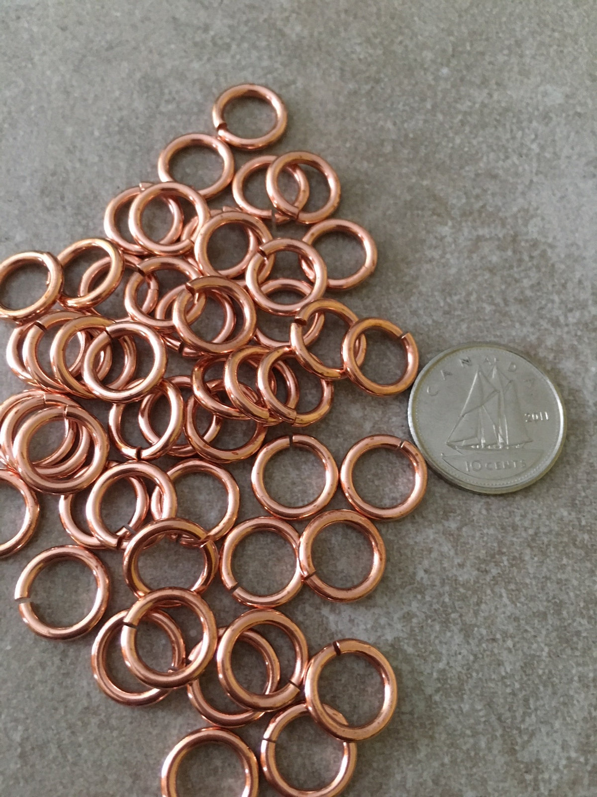 4.5mm/20g Oval Jump Rings- Antique Copper 