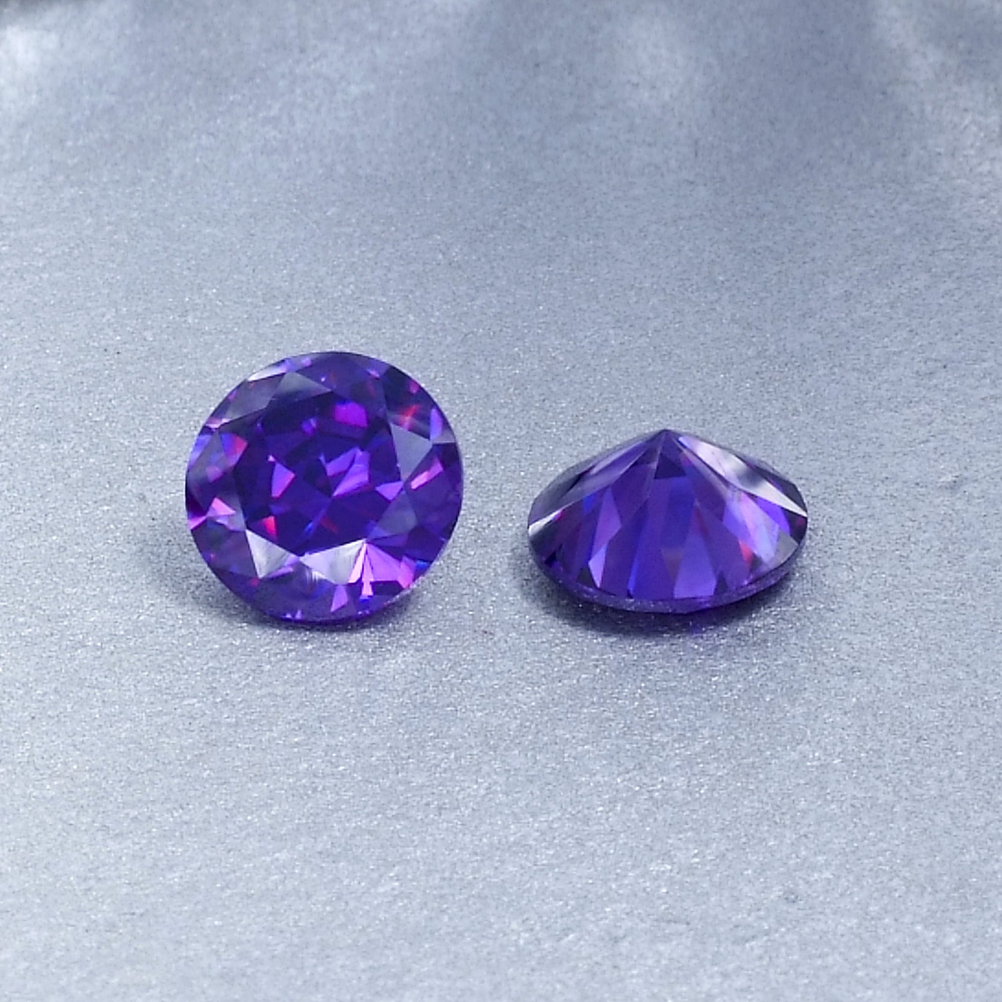 Cubic Zirconia Purple Violet Oval 8x10mm (1pc)