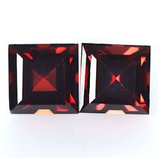 Garnet Pyrope Faceted Square Gem 3mm  (2pc)